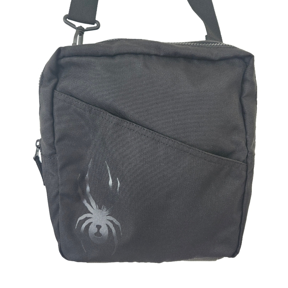 Spyder Crossbody Messenger Bag Black Tablet Travel Case
